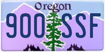 OR license plate 900SSF
