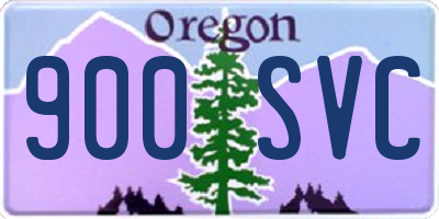 OR license plate 900SVC