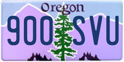OR license plate 900SVU