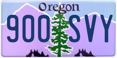 OR license plate 900SVY
