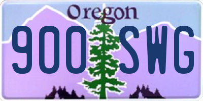 OR license plate 900SWG