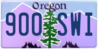 OR license plate 900SWI