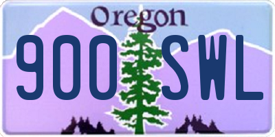 OR license plate 900SWL