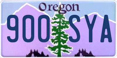 OR license plate 900SYA