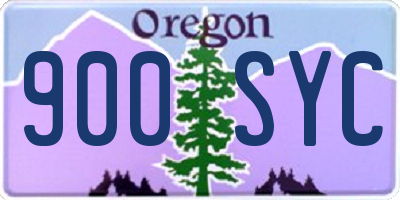 OR license plate 900SYC