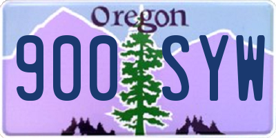OR license plate 900SYW