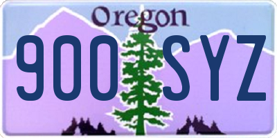 OR license plate 900SYZ