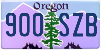 OR license plate 900SZB