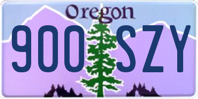 OR license plate 900SZY