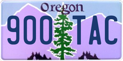 OR license plate 900TAC