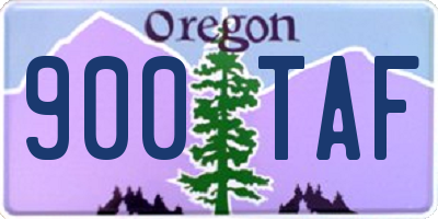 OR license plate 900TAF