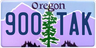 OR license plate 900TAK