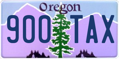 OR license plate 900TAX