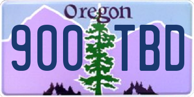 OR license plate 900TBD