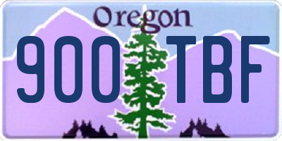 OR license plate 900TBF