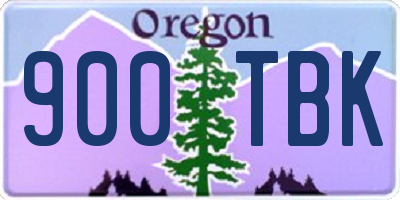 OR license plate 900TBK