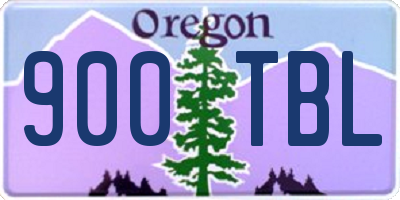 OR license plate 900TBL
