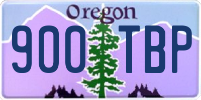 OR license plate 900TBP