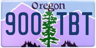 OR license plate 900TBT