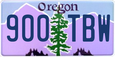 OR license plate 900TBW