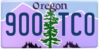 OR license plate 900TCO