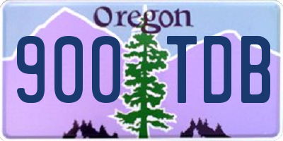 OR license plate 900TDB
