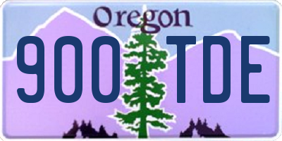 OR license plate 900TDE