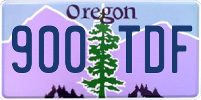 OR license plate 900TDF