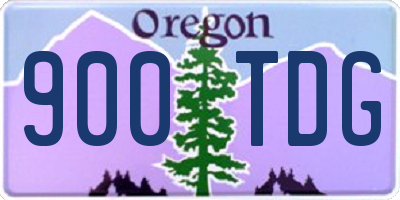 OR license plate 900TDG