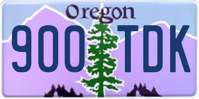 OR license plate 900TDK