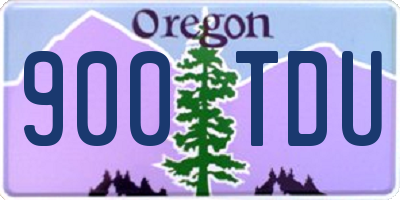 OR license plate 900TDU