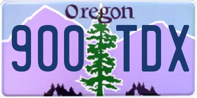 OR license plate 900TDX