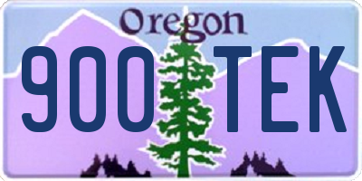 OR license plate 900TEK