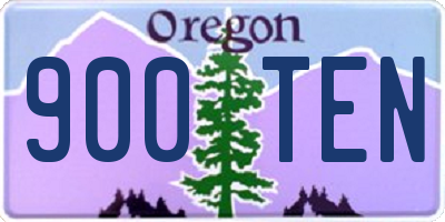 OR license plate 900TEN