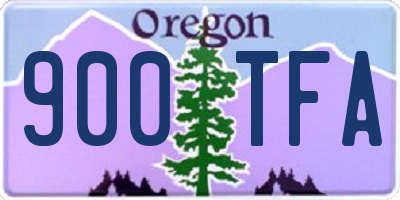 OR license plate 900TFA