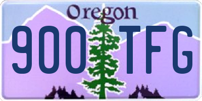 OR license plate 900TFG