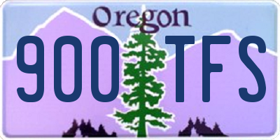 OR license plate 900TFS