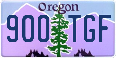 OR license plate 900TGF