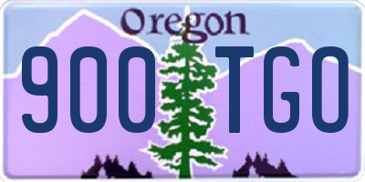 OR license plate 900TGO