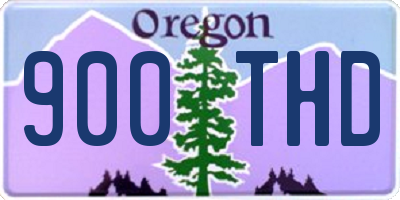 OR license plate 900THD