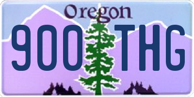 OR license plate 900THG