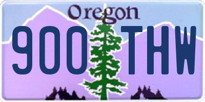 OR license plate 900THW