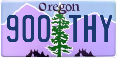 OR license plate 900THY