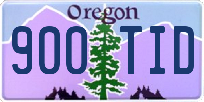 OR license plate 900TID