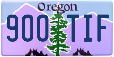 OR license plate 900TIF
