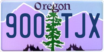 OR license plate 900TJX