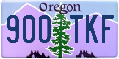 OR license plate 900TKF