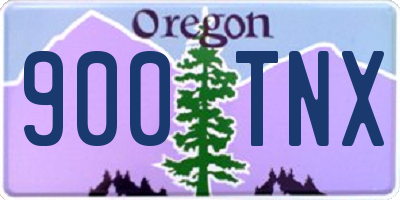 OR license plate 900TNX