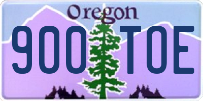 OR license plate 900TOE