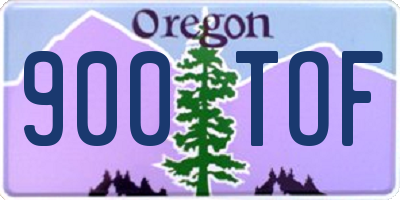 OR license plate 900TOF